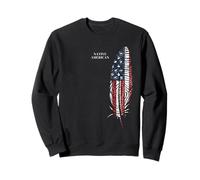 Native American with American flag DNA Indian feather Sweatshirt