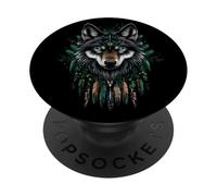 Native American Wolf Indian Tribe Native American Pride PopSockets Adhesive PopGrip