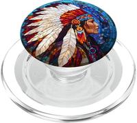 Native American Woman Portrait Artwork PopSockets PopGrip for MagSafe