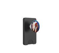 Native American Woman Portrait Artwork PopSockets PopWallet for MagSafe