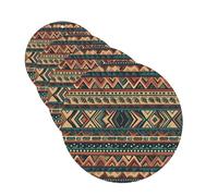 Native American1 Car Air Fresheners 4 Pcs Round Shape Hanging Car Air Freshener Fragrance Scented Cards Auto Mirror Pendant Aromatherapy Tablets For Car Home Office Closet Bathroom