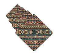 Native American1 Car Air Fresheners 4 Pcs Square Hanging Car Air Freshener Fragrance Scented Cards Auto Mirror Pendant Aromatherapy Tablets For Car Home Office Closet Bathroom