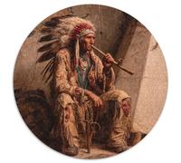 Native Americans Holding Scepters Puzzle 1000pcs (67.5x67.5cm) Puzzles, Die Für Erwachsene Und Personen Ab 14 Jahren Geeignet Sind