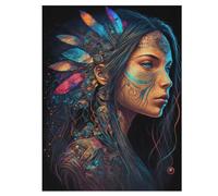 Native Americans Jigsaw Puzzle for Adults 500 Piece for Kids Age 12 Years Up Woodiness Puzzles Educational Game 55×41cm