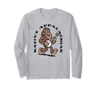 Native Appalachian Funny Bigfoot Banjo Sasquatch Long Sleeve T-Shirt