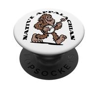 Native Appalachian Funny Bigfoot Banjo Sasquatch PopSockets Adhesive PopGrip