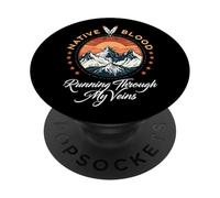 Native Blood Running Through My Veins PopSockets Adhesive PopGrip