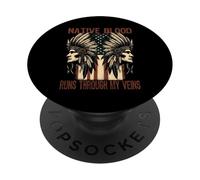 Native Blood Runs Through My Veins PopSockets Adhesive PopGrip