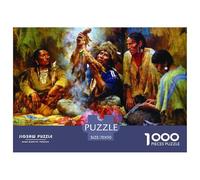 Native Chief Jigsaw Puzzles Puzzles for Adults Kids. 1000 Pieces Tribal Impossible Challenge Toy Educational Games Home Decoration for Adults& Kids Age 14 Years Up 70x50cm/1000pcs