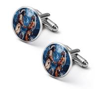 Native Chiefs Wolf And Moon Cute Shirt Cufflinks for Men Tuxedo Shirts Metal Cuff Links Jewelry Accessories