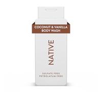 Native Shower Gel & Body Wash for Women & Men - Free of Sulphates & Dyes - Coconut & Vanilla Scent Body Soap - Gently Cleanses with Plant-Based ingredients (532ml)
