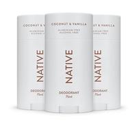 Native Deodorant Womens & Men - Alcohol & Aluminium Free - Coconut & Vanilla Scent - Naturally Derived with Shea Butter, Coconut Oil & Baking Soda - 72 Hour Odor Control (3 Pack, 75ml Each)