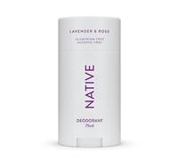 Native Deodorant Womens & Men - Alcohol & Aluminium Free - Lavender & Rose Scent - Naturally Derived with Shea Butter, Coconut Oil & Baking Soda - 72 Hour Odor Control (75ml)