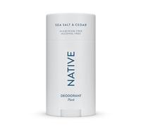 Native Deodorant Womens & Men - Alcohol & Aluminium Free - Salt & Cedar Scent - Naturally Derived with Shea Butter, Coconut Oil & Baking Soda - 72 Hour Odor Control (75ml)