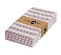 Native Fab Modern Stripe Cloth Napkins - 18x18 inches - Set of 4-100% Cotton Soft, Breathable, Absorbent, Machine Washable Fabric Napkins for Table Dining, Everday Use, Weddings - Burgundy (Maroon)