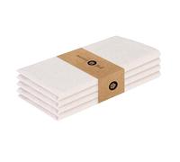 Native Fab Set of 4 Chambray Cloth Dinner Napkins 100% Cotton 17x17 Inches Soft Easy Care Washable Restaurant Hotel Quality Farmhouse Party Wedding Cocktail Everyday Use Dinner Napkins Beige Natural