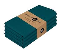 Native Fab Set of 4 Cloth Napkins 100% Cotton Washable 43x43 cm Durable Hotel Quality for Events Wedding Party Regular Use, Absorbent Soft Comfortable Reusable Table Dinner Napkins, Teal Green