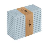 Native Fab Solid Cloth Napkin Set of 12, 100% Chambray Cotton, Washable, Reusable Dinner Cloth Napkin 17x17 inches, Table Decor Napkins for Dinner, Events, Teal Green