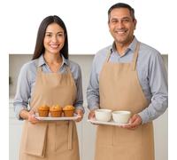 Native Fab Unisex Solid Kitchen Apron Bib (pack of 2)