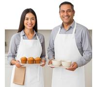 Native Fab Unisex Solid Kitchen Apron Bib (pack of 2)