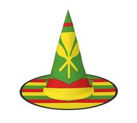 Native Hawaiian Flag Halloween Witches Hats Witch Headbands Wizard Hat Costume Accessories Cosplay for Party Masquerade Foldable 3 PCS