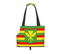 Native Hawaiian Flag Pattern pet going out bag - lightweight travel cat bag, breathable shoulder bag for small dogs
