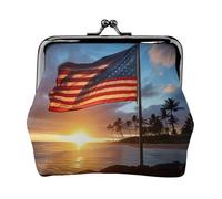 Native Hawaiian Flag Print Change Purse Women's Coin Purse Small Pouches with Kiss Lock,for Coins Cards Small Items