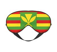 Native Hawaiian Flag Print Eye Mask for Comfortable Sleep â€“ Elastic Nighttime Shade, Perfect for Plane, Travel, and Meditation