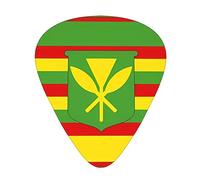 Native Hawaiian Flag Print Guitar Picks 12 Pack - Thin Medium Heavy Plectrums for Acoustic Guitar Bass Electric Guitar