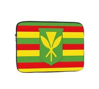 Native Hawaiian Flag Print Laptop Sleeve 12 inch, Oxford Case | Splash-Resistant Oxford W/ Foam Padding. Fits 12 Inch Laptop. Slim For Backpack Native Hawaiian Flag Print
