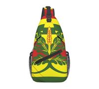 Native Hawaiian Flag Printed Sling Bag Crossbody Backpack for Men Women, Versatile Casual Shoulder Chest Bag for Running Hiking Cycling Travel Work