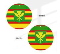 Native Hawaiian Flag Printing 10 Pcs Car Air Freshener Fragrant Sheets,Car Hanging Accessories With Strings For Decor