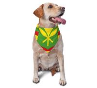 Native Hawaiian Flag Stylish Pet Scarf for Dogs | Native Hawaiian Flag Adjustable Soft Pet Scarf With Snap Button; Prevents Messes, Easy To Clean.