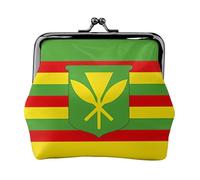 Native Hawaiian Flag Womenâ€™s Small Coin Purse,Rectangle Kiss Lock Coin Pouch, Pocket-Sized, Mini Coin Purse for Women