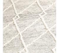 Native Home & Lifestyle Cream & Black Diamond Pattern Large Wool Rug