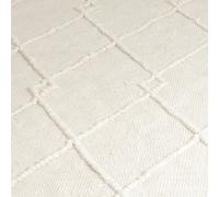 Native Home & Lifestyle Cream Diamond Pattern Large Wool Rug