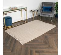 Native Home & Lifestyle Zig Zag Jute & Cotton Rug in Beige | Size: 200 cm x 300 cm Native Home & Lifestyle Beige 200 cm x 300 cm