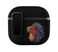 Native Indian Capybara Compatible with AirPods 4 Case Cover with Button Protector