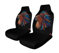 Native Indian Capybara Soft Car Seat Cover Elastic Front Seats Protector Universal Fit for Most Automotive Trucks SUVs