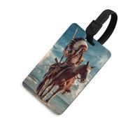 Native Indian Chief and Horse Luggage Tags for Suitcases Cute ID Tags Travel Baggage Tag Name Tags for Women Men