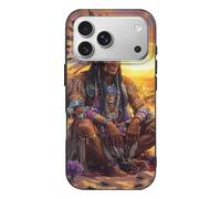 Native Indian Chief Sunset Printed Phone Case Unisex Cute Trendy Cellphone Protective Cover Compatible with iPhone 17/17 Pro/17 Pro Max/17 Air