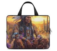 Native Indian Chief Sunset Trendy Laptop Sleeve with Handle Multi Size Portable Computer Protective Bags Cases
