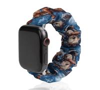 Native Indian Chiefs Wolf And Moon Cute Watch Band Scrunchies Compatible with IWatch 38mm 40mm 42mm 44mm Elastic Strap