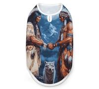 Native Indian Chiefs Wolf And Moon Funny Dog Shirts Pet Sleeveless Clothes Puppy Cat T-shirts for Small to Large