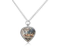 Native Indian Return Home From War Custom Urn Necklace Pet Ashes Cute Pet Memorial Pendant Jewelry Gifts for Dog Cat