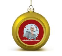 Native Indian Riding on Wild Boar Christmas Ball Hanging Ornaments Shatterproof Decor for Xmas Tree Holiday