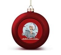 Native Indian Riding on Wild Boar Christmas Ball Hanging Ornaments Shatterproof Decor for Xmas Tree Holiday