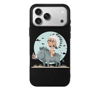 Native Indian Riding on Wild Boar TPU Phone Case Protective Cover Compatible with iPhone 17/17 Air/17 Pro/17 Pro Max