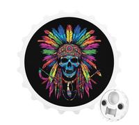 Native Indian Skull Bottle Opener Refrigerator Magnetic Portable Decorative Gifts Stick Photos Notifications Or Reminders