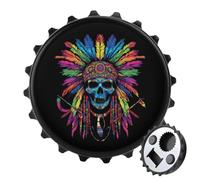 Native Indian Skull Bottle Opener Refrigerator Magnetic Portable Decorative Gifts Stick Photos Notifications Or Reminders